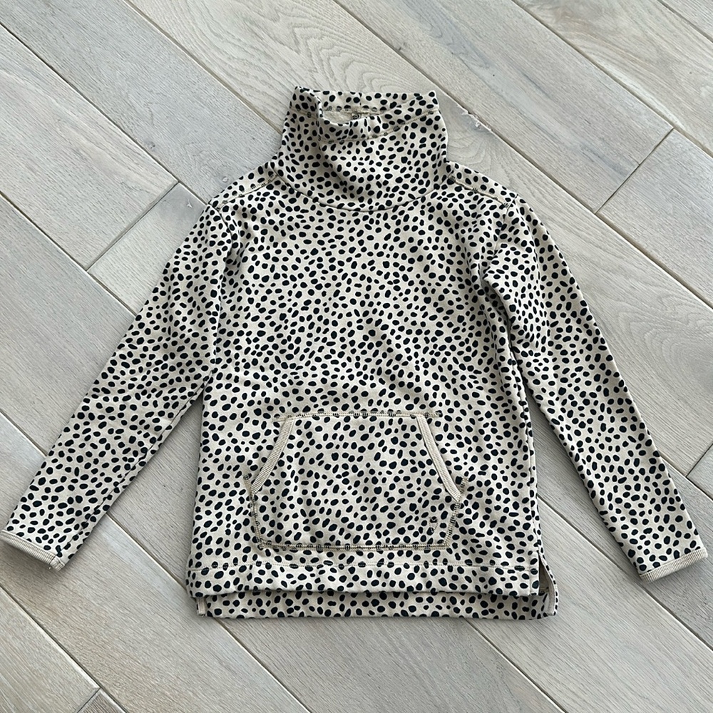 Crewcuts Cream and Black Dot Turtleneck Sweater